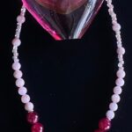 Lepidolite Pink Gemstone Necklace | Gift for Her | Artisan Jewelry | Carol Kent Museum Collection