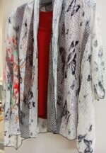 Butterfly cover up lightweight one size jacket | USA made wrinkle resistant layer travel style boutique fashion by Kamana