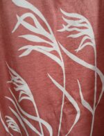 Rosy Brick Hoodie by Marushka – Beach Grass Print, Notch Neck Fleece, Lightweight Pullover. - Image 4