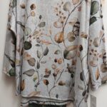 Hand Screened Floral Tunic Top: French Brushed Knit, USA Made