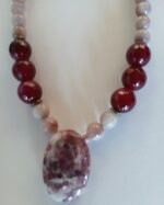 Lepidolite Pink Gemstone Necklace | Gift for Her | Artisan Jewelry | Carol Kent Museum Collection - Image 2