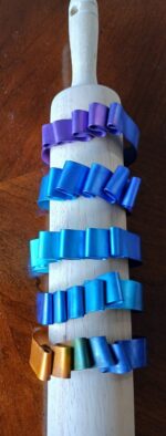 Handcrafted aluminum bracelet adjustable unique. Just  bend to fit choose color artisan jewelry gift by Eclat by Sylvi - Image 4