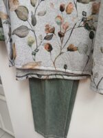 Hand Screened Floral Tunic Top: French Brushed Knit, USA Made - Image 2