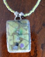 Purple labradorite jasper and aquamarine silver necklaces | museum collection artisan jewelry by Santa Cruz artist Carol Kent - Image 2
