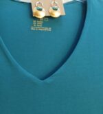 The Mia bamboo Teal Appeal t-shirt in a soft breathable natural fabric. - Image 3