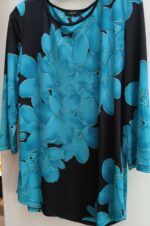 Floral Chiffon Blouse: Klaveli Boat Neck Top