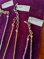 Purple labradorite jasper and aquamarine silver necklaces | museum collection artisan jewelry by Santa Cruz artist Carol Kent - Image 5