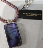 Purple labradorite jasper and aquamarine silver necklaces | museum collection artisan jewelry by Santa Cruz artist Carol Kent - Image 6