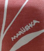 Rosy Brick Hoodie by Marushka – Beach Grass Print, Notch Neck Fleece, Lightweight Pullover. - Image 5