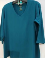 The Mia bamboo Teal Appeal t-shirt in a soft breathable natural fabric. - Image 5