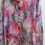 Fireworks print vibrant colors | luxurious fabric exclusively for EarthyTreasuresSC