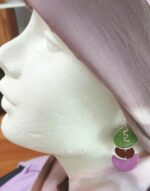 Anodized chip fade scratch resistant dangles | handcrafted aluminum earrings outstanding local artist design by Eclat by Sylvi - Image 6