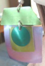 Anodized chip fade scratch resistant dangles | handcrafted aluminum earrings outstanding local artist design by Eclat by Sylvi - Image 7