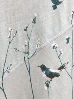 Botanical Bird Print Tunic, Linen Cotton Top, Women's Spring Shirt, Handmade USA, Eco Friendly, Jess & Jane, 3/4 Sleeve - Image 5