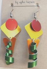 Tropical Print Chiffon High Low Top: Jess & Jane V-Neck Blouse - Image 7