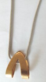 Geometric Necklace Women | Gold Arrow V Design | Artisan Statement Jewelry | Sustainable Handmade Gift - Image 5