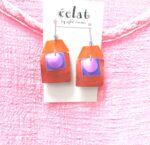 2 styles in hot colors dangle earrings by Eclat aluminum hand-crafted in California light and pefect for matching Your best colors. - Image 4