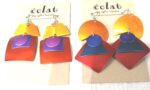 2 styles in hot colors dangle earrings by Eclat aluminum hand-crafted in California light and pefect for matching Your best colors. - Image 5