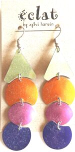 Artisan Aluminum Earrings | Lightweight Long Dangles | Sustainable Handcrafted California Jewelry by Eclat - Image 2