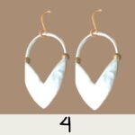 Small two tone dangle earrings lightweight mixed metal artisan jewelry Marjorie Baer hammered finish everyday gift handmade USA made - Image 5