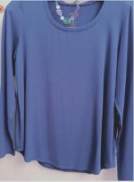 Navy Bamboo Long Sleeve Top: Eco-Friendly Travel Essential by Blue Sky