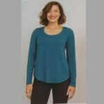 Navy Bamboo Long Sleeve Top: Eco-Friendly Travel Essential by Blue Sky - Image 5