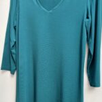 The Mia bamboo Teal Appeal t-shirt in a soft breathable natural fabric.