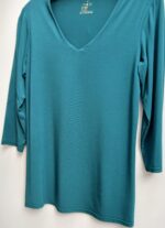 The Mia bamboo Teal Appeal t-shirt in a soft breathable natural fabric.
