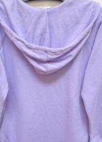 Queen Anne’s lace hoodie handprinted lavender fleece | notch neck lightweight sweatshirt soft cozy gift for her by Marushka - Image 7