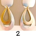 Clip On Earrings Women | Lightweight No Pinch | Artisan Mixed Metal Statement | Sustainable Handmade Jewelry - Image 3