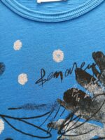 Color trending tunic electric blue bold daisy print patchwork hem USA - Image 5