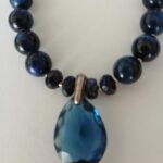 Blue Tiger's Eye Gemstone Necklace | Gift for Her | Artisan Jewelry | Carol Kent Museum Collection