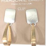Artisan Gold Clip-On Earrings Large | Lightweight Sculptural Sustainable Design | Handmade by Marjorie Baer