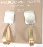 Artisan Gold Clip-On Earrings Large | Lightweight Sculptural Sustainable Design | Handmade by Marjorie Baer