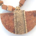 Tiger Eye Necklace Women | Artisan Handmade Ceramic Beads | Sustainable Gemstone Statement Jewelry | Unique Gift