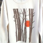 Artisan Hand Screen Printed Pullover | Autumn Tree Design | Sustainable Organic Cotton |