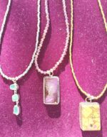 Purple labradorite jasper and aquamarine silver necklaces | museum collection artisan jewelry by Santa Cruz artist Carol Kent - Image 3