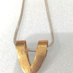 Geometric Necklace Women | Gold Arrow V Design | Artisan Statement Jewelry | Sustainable Handmade Gift