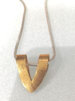 Geometric Necklace Women | Gold Arrow V Design | Artisan Statement Jewelry | Sustainable Handmade Gift