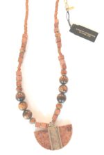 Tiger Eye Necklace Women | Artisan Handmade Ceramic Beads | Sustainable Gemstone Statement Jewelry | Unique Gift - Image 3